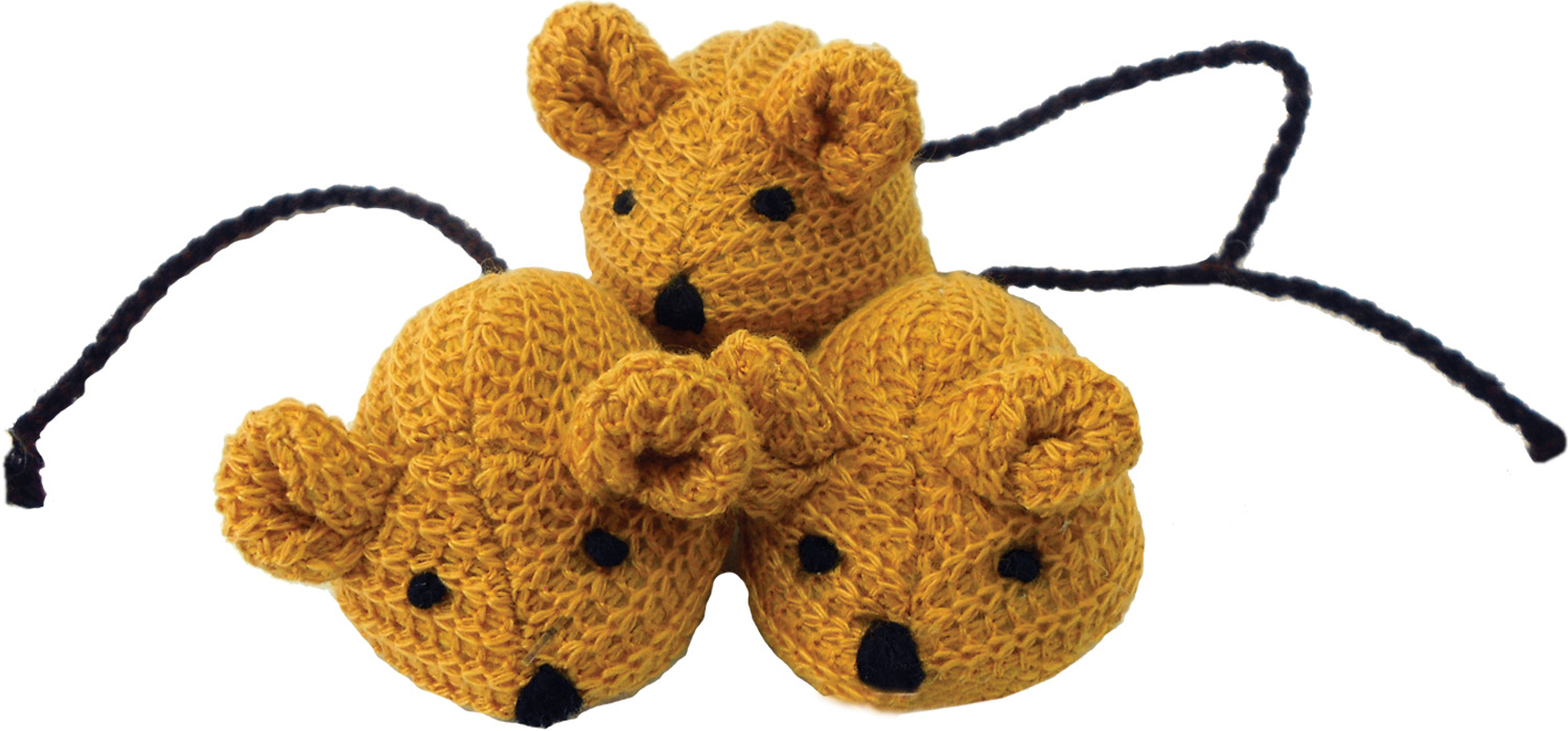 Knit Mice, 3pk Header Card